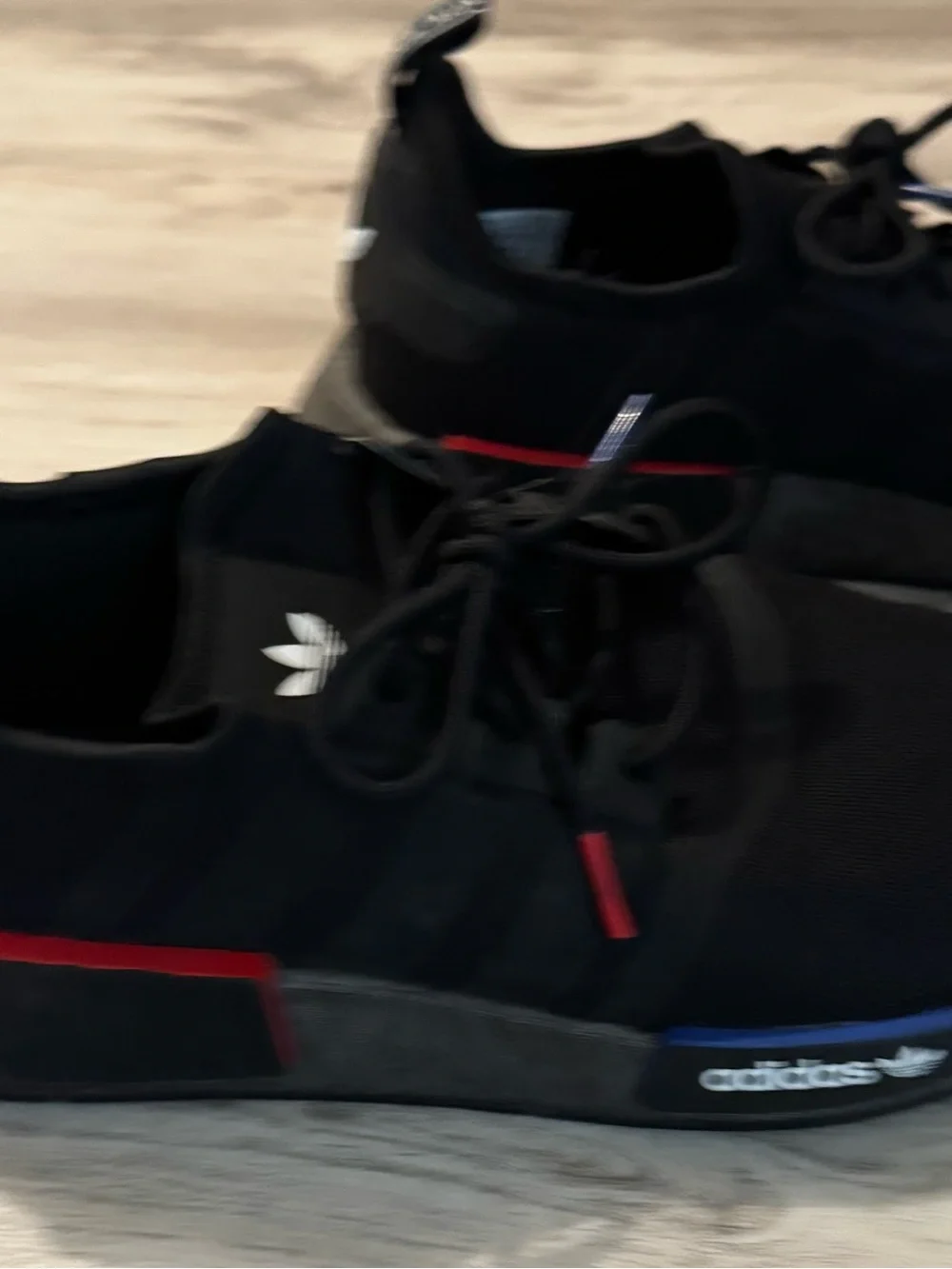 EUC Adidas | NMD R1 Black | sz 9.5 - Picture 2 of 7